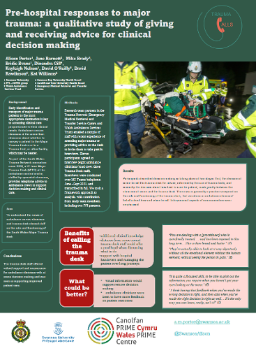 Pre-hospital responses to major trauma: a qualitative study of giving and receiving advice for clinical decision making 